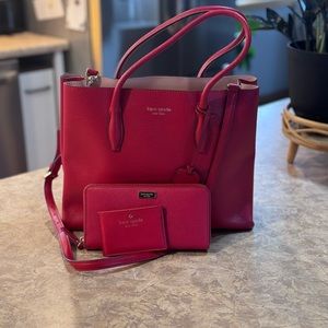 Kate Spade purse with wallet and card holder